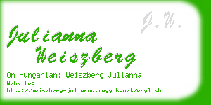 julianna weiszberg business card